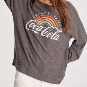 WILDFOX AND COCA COLA THE REAL THING SOMMERS SLIGHTLY OVERSIZED SWEATSHIRT NWT